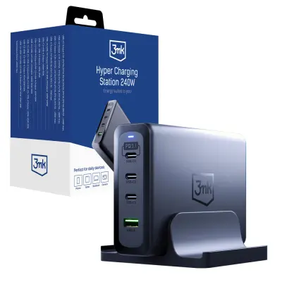 3MK HIPER POLNILNA POSTAJA 240W HITRI POLNILEC ZA TELEFON USB-C