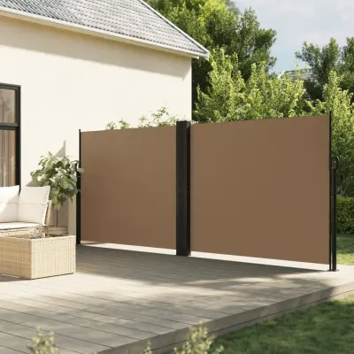 The Living Store Zložljiva stranska tenda taupe 180x1000 cm - Zložljiva Stranska Tenda