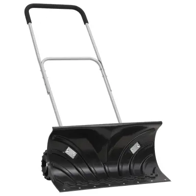 The Living Store Lopata za sneg z raztegljivim ročajem črna 66 cm jekleno rezilo - Lopata Za Sneg