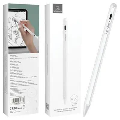 USAMS ACTIVE TOUCH SCREEN PEN STYLUS ZA IPAD WHITE/WHITE ZB223DRB01