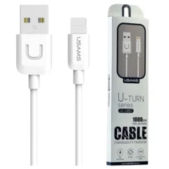 USAMS U-TURN KABEL ZA LIGHTNING 1M WHITE CASE POLNILEC ZA IPHONE 2A