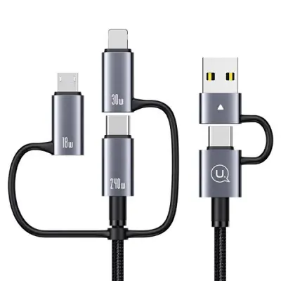 USAMS KABEL 240W 6V1 HITRO POLNJENJE 2M PODATKOVNI KABEL ALUMINIJ ZA TELEFONE