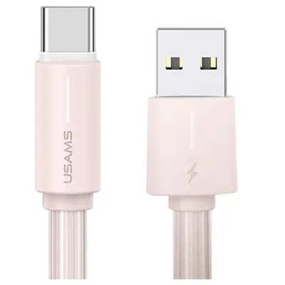 USAMS USB-C 3A YU SERIES 1M USB-C/USB-A KABEL ZA TELEFONE ROZA
