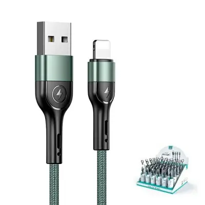 USAMS KABEL PLETENICA U55 2A ZA LIGHTNING 1M ZA IPHONE 13/14/15 ZELEN