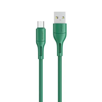 USAMS KABEL U68 MICROUSB 2A FAST CHARGE 1M ZA TELEFONE ZELEN