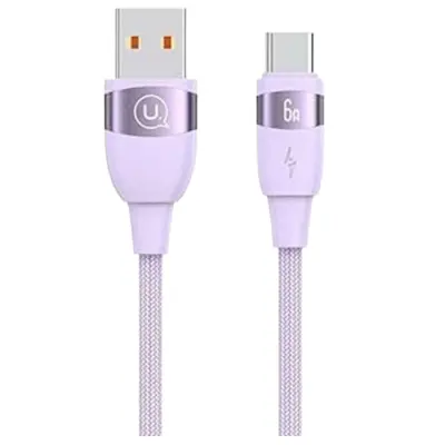 USAMS U85 KABEL USB NA USB-C 6A 2M HITRO POLNJENJE ZA TELEFON VIJOLIČEN