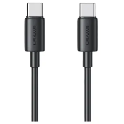 USAMS USB-C NA USB-C KABEL 60W 1M HITRO POLNJENJE ZA TELEFONE ČRN