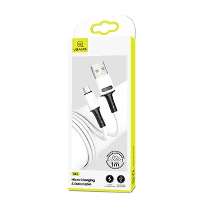 USAMS MICRO USB KABEL 2A FAST CHARGE 1M ZA TELEFONE, POLNILEC, BEL