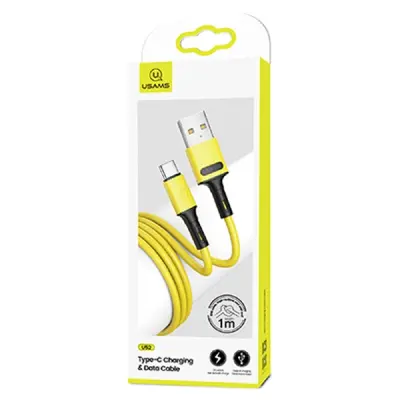 USAMS KABEL U52 USB-C 2A FAST CHARGE 1M RUMEN OVITEK ZA TELEFONE
