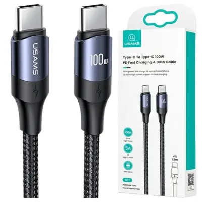 USAMS KABEL USB-C NA USB-C 3M 100W PD FAST CHARGE ČRN