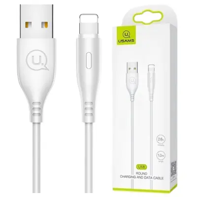 USAMS KABEL U18 ZA LIGHTNING 2A FAST CHARGE 1M ZA IPHONE 12 13 14 BEL