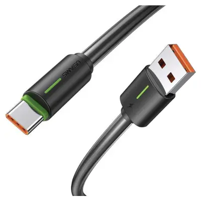 USAMS USB-C 3A YU SERIES 1M USB-C/USB-A KABEL ZA TELEFONE ČRN