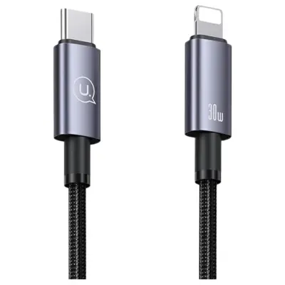 USAMS USB-C TO LIGHTNING KABEL 30W 0,25M HITRO POLNILO STEEL ZA IPHONE