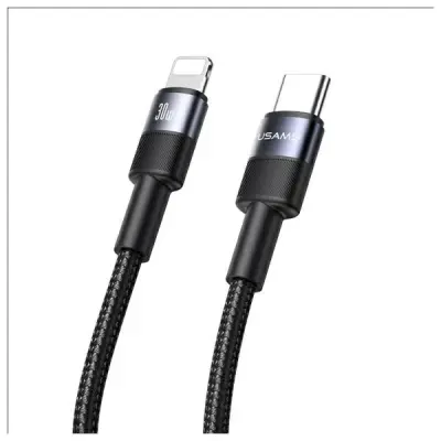 USAMS USB-C KABEL ZA LIGHTNING 30W 1.2M ALUMINIJ ZA IPHONE 12 13 14