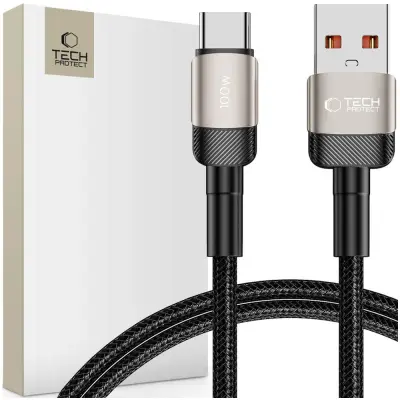 TECH-PROTECT ULTRABOOST EVO TYPE-C KABEL 100W/5A 100CM TITAN