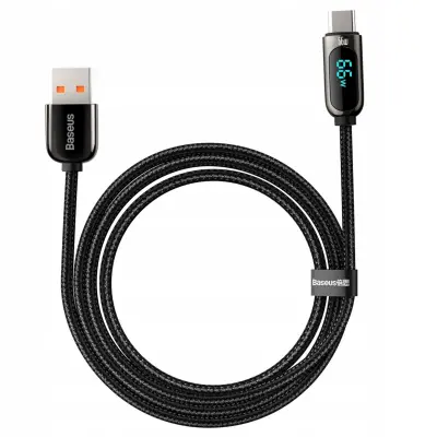 BASEUS KABEL USB-A / USB-C 66W HITRI KABEL 1M VZDRŽLJIV ČRN