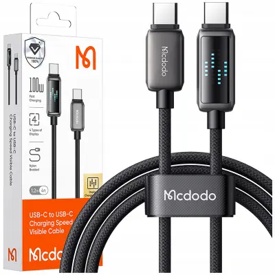MCDODO USB-C HITRI POLNILNI KABEL ZA SAMSUNG JABOLKO USB TIPA C 100W 1M VODIL