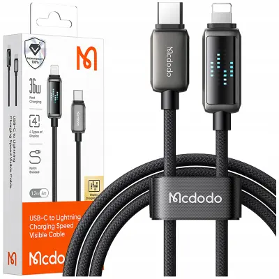 MCDODO POLNILEC USB-C STRELA HITRO POLNJENJE KABEL ZA IPHONE 1M VODIL
