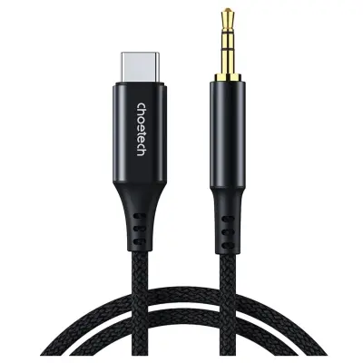 CHOETECH KABEL USB-C TO MINI JACK 3,5 MM AUX008 2M ČRN ZA TELEFONE