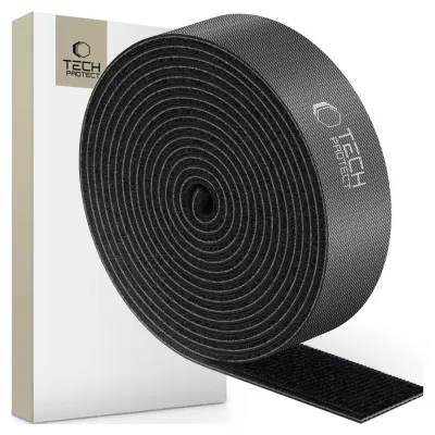 TECH-PROTECT VELCRO ORGANIZATOR ZA KABLE 300CM ČRN POKROV ZA KABLE