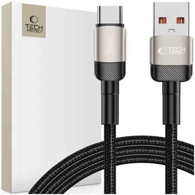 TECH-PROTECT ULTRABOOST EVO TYPE-C KABEL 100W/5A 200CM TITAN