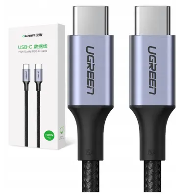 POLNILNI KABEL UGREEN FAST USB-C NA USB-C PD 5A 100W 2M ČRN