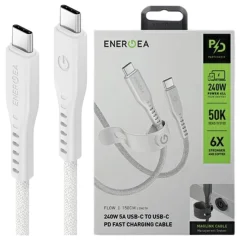 ENERGEA FLOW USB-C V USB-C KABEL 1,5M 240W 5A PD FAST CHARGE BEL