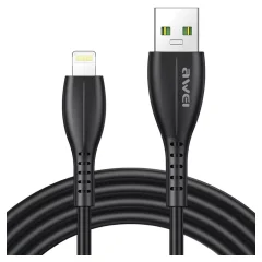 AWEI USB KABEL ZA LIGHTNING CL-115L ČRN ZA IPHONE IPAD 1M