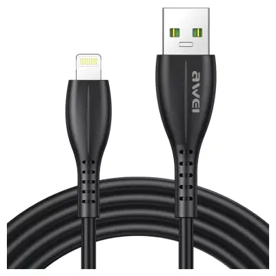 AWEI USB KABEL ZA LIGHTNING CL-115L ČRN ZA IPHONE IPAD 1M
