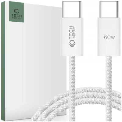 TECH-PROTECT ULTRABOOST TYPE-C KABEL PD60W/3A 200CM BEL ZA POLNILEC