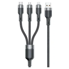 AWEI 3V1 USB-C KABEL ZA LIGHTNING MICRO ZA TELEFON BLACK BLACK