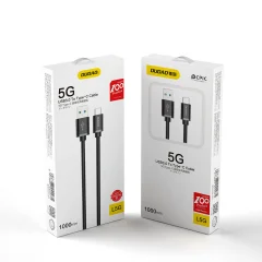USB - USB Type C Super Fast Charge kabel, 1 m, črn