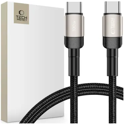 TECH-PROTECT ULTRABOOST EVO KABEL TIP-C PD100W/5A 100CM TITANIJ