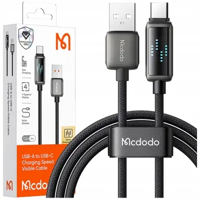 MCDODO USB-C HITRI POLNILNI KABEL ZA SAMSUNG XIAOMI TIPA C 6A 100W 1M VODIL