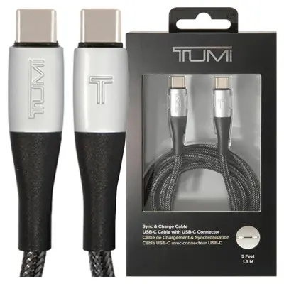 TUMI TUCCSUSBC KABEL USB-C NA USB-C 1,5 M HITRO POLNJENJE ČRN