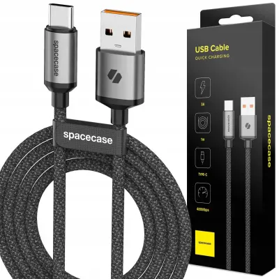 SPACECASE KABEL USB-C NA USB TYPE C 1M 3A ZA TABLIČNI TELEFON