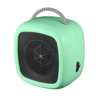 600 W učinkovit grelec za spalnico s tihim ventilatorskim grelnikom Hitro ogrevanje za notranjo uporabo, pisarniška spalnica (14*14*10 cm, zelena)