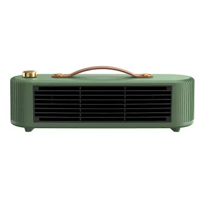 Električni grelec z nizko porabo energije, 2 načina, tihi keramični ventilatorski grelec za dnevno sobo, nastavljiv termostat, 800 W, zelen