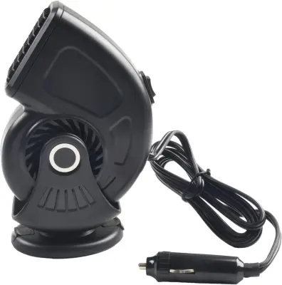 Grelec za avto, 12 V 150 W grelec za avto, hladilni ventilator za dvojno uporabo, prenosni odmrzovalnik, odmrzovalnik  (črn)
