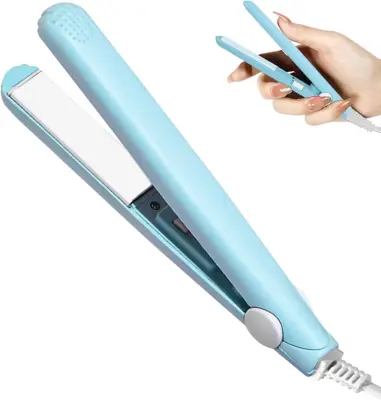 Mini ravnalnik brade Smart Turmalin Termostatsko lepotilno ploščo Likalnik za kodranje - moder