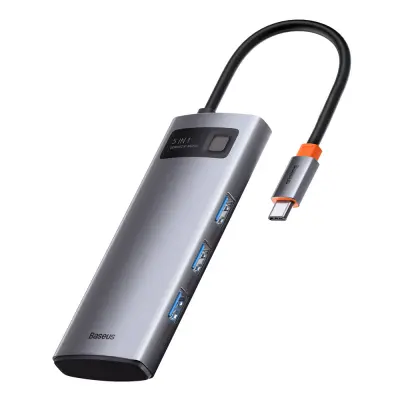 Večnamensko USB HUB 5v1 USB-C PD 100W HDMI sivo