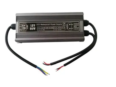 Napajalnik vodoodporen IP67 ALU ohišje 12V 6,7A 80W, 1 izvod