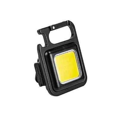 Svetilka-obesek za ključe WELL Shine, COB 300lm, IPX4, USB-C, kavelj, odpirač