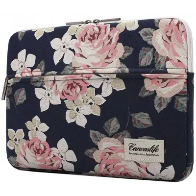 CANVASLIFE SLEEVE LAPTOP 15-16 CASE COMPUTER COVER NAVY ROSE
