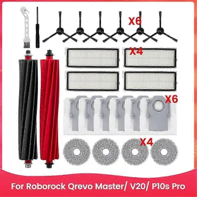 Za Qrevo Master/ V20/ P10s Pro robotski sesalnik Komplet dodatkov Glavna stranska krtaa HEPA Filter Mop Cloth