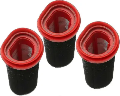 Paquete de 3 25.2v / 21.6v Filtro compatible con filtro Bosch Flexxo Serie 4 Aspiradora inalmbrica Bbh32101 Etc, reemplazar (+b