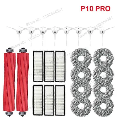 Zdruljivo z Roborock Qrevo Pro/ P10 Pro / Qrevo MaxV/ Qrevo S Dodatki za robotski sesalnik Mop Hepa Filter Deli glavne stranske krtae