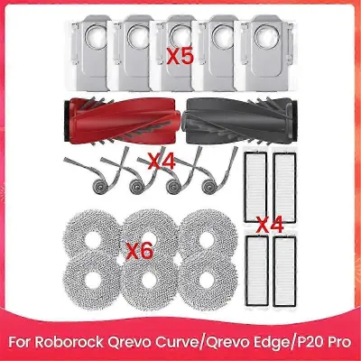 Za Qrevo Curve/Qrevo Edge/P20 Pro Roller Stranske Krtae Hepa Filter Mop Cloth Vreke za Prah Nadomestni Deli