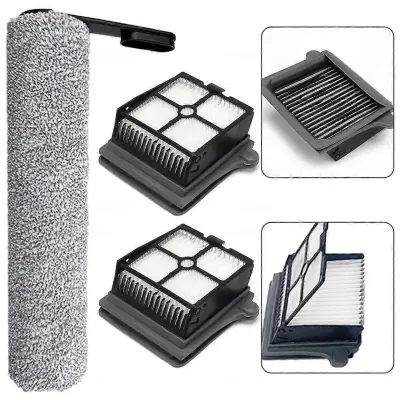 Zdruljivo z valjkom za filtrirno krtao Tineco Floor S6, brezinim mokro suhim sesalnikom za tla, nadomestnimi filtri HEPA in kompletom krtanih valjev