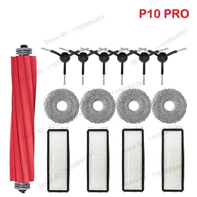 Zdruljivo z Roborock Qrevo Pro/ P10 Pro / Qrevo MaxV/ Qrevo S Dodatki za robotski sesalnik Mop Hepa Filter Deli glavne stranske krtae
